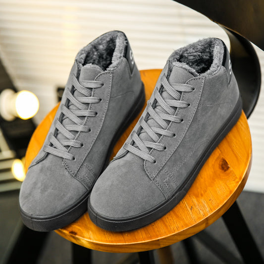 Warm casual thick flannel sneakers