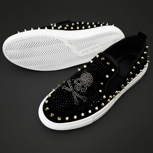 Hot Rhinestone Rivet Casual Shoes